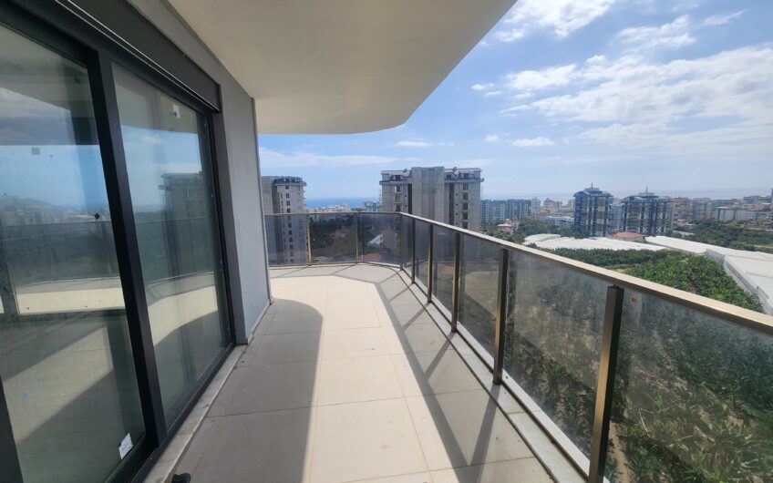 Трёхкомнатная квартира в новом комплексе GRAND ALANYA SITESI с видом на море в районе Махмутлар